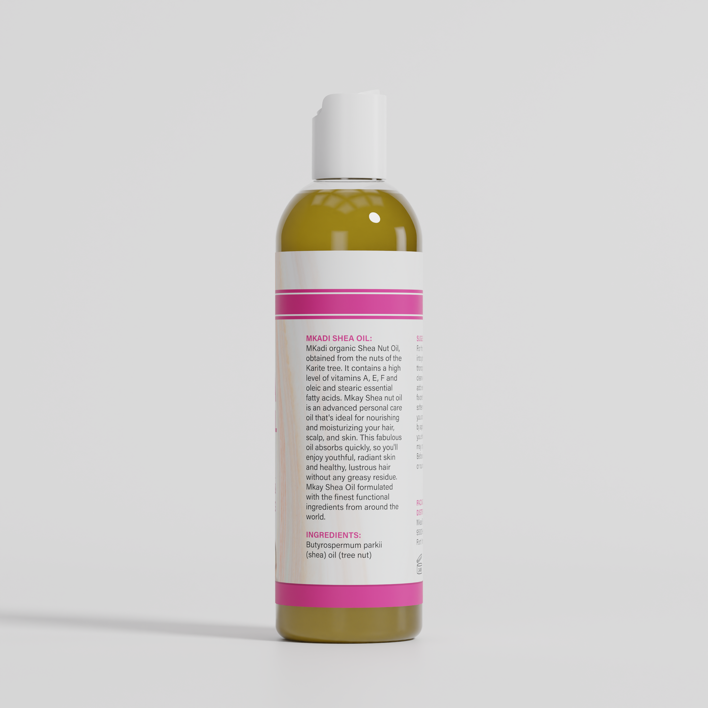 Mkadi Pure Shea Nut Oil | Organic Cold-Pressed Moisturizer Skin & Hair Growth - MKADI