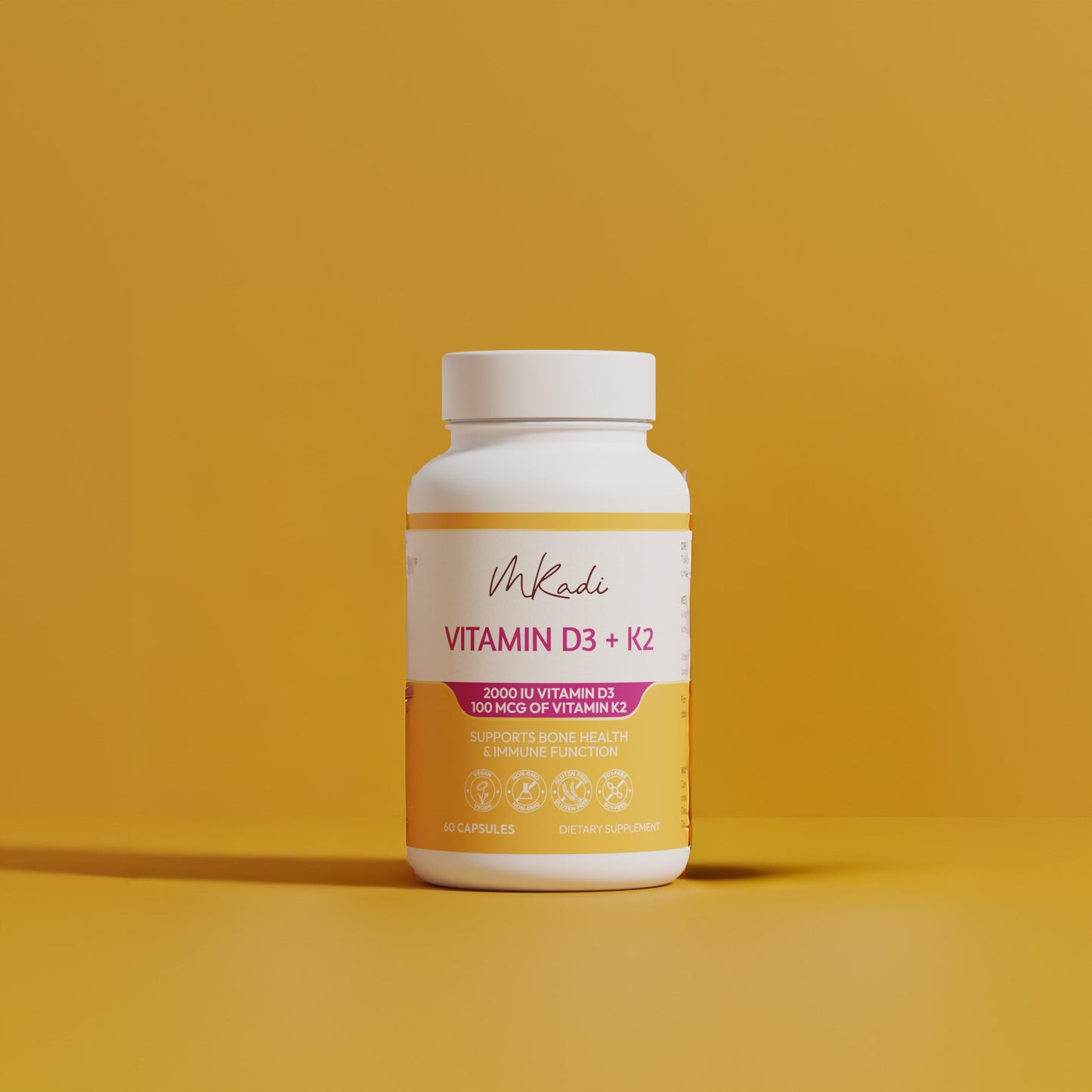 Mkadi Vitamin D3 K2 | Daily Bone & Immune Support - MKADI