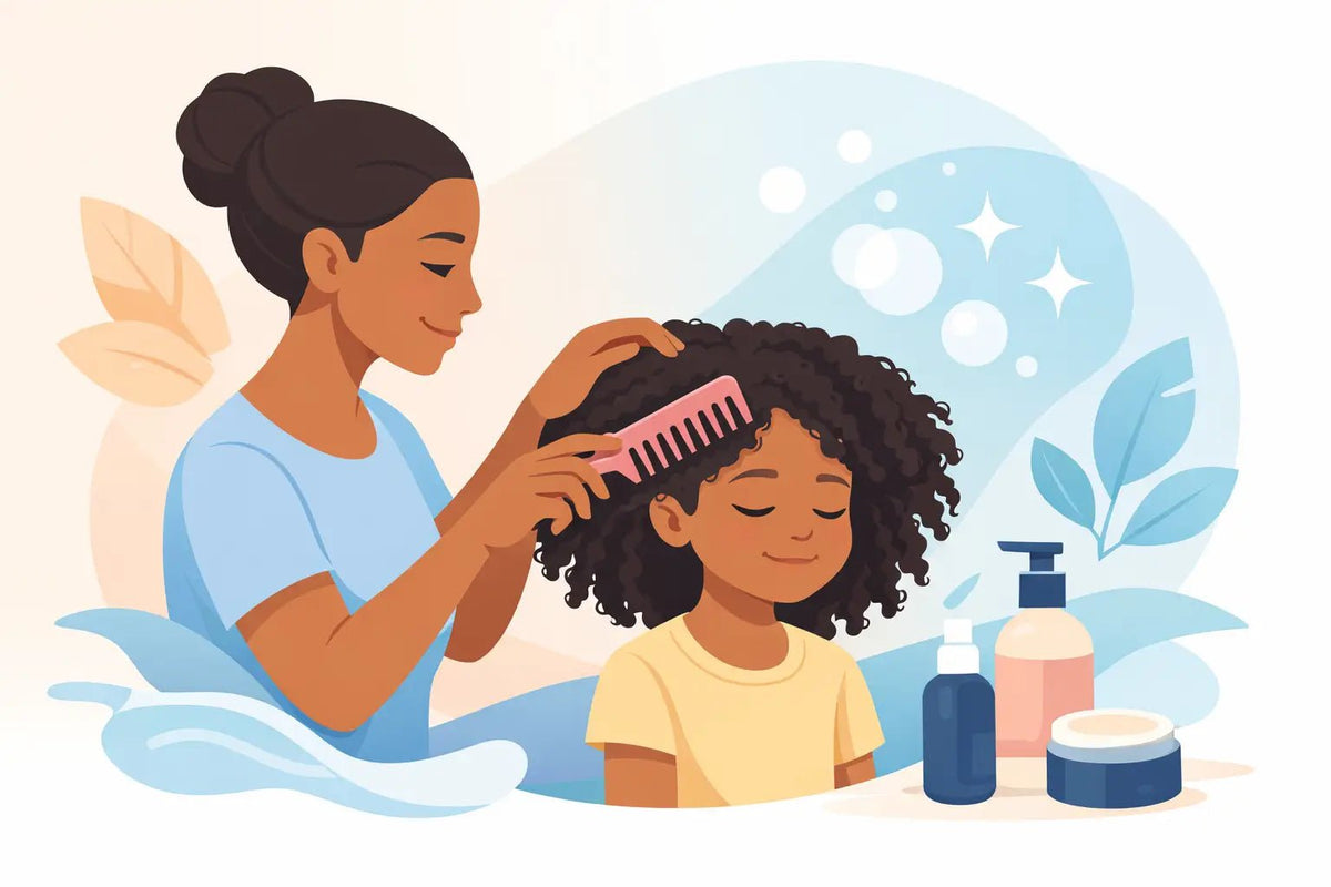 How to Detangle Children's Curly Hair Gently - MKADI