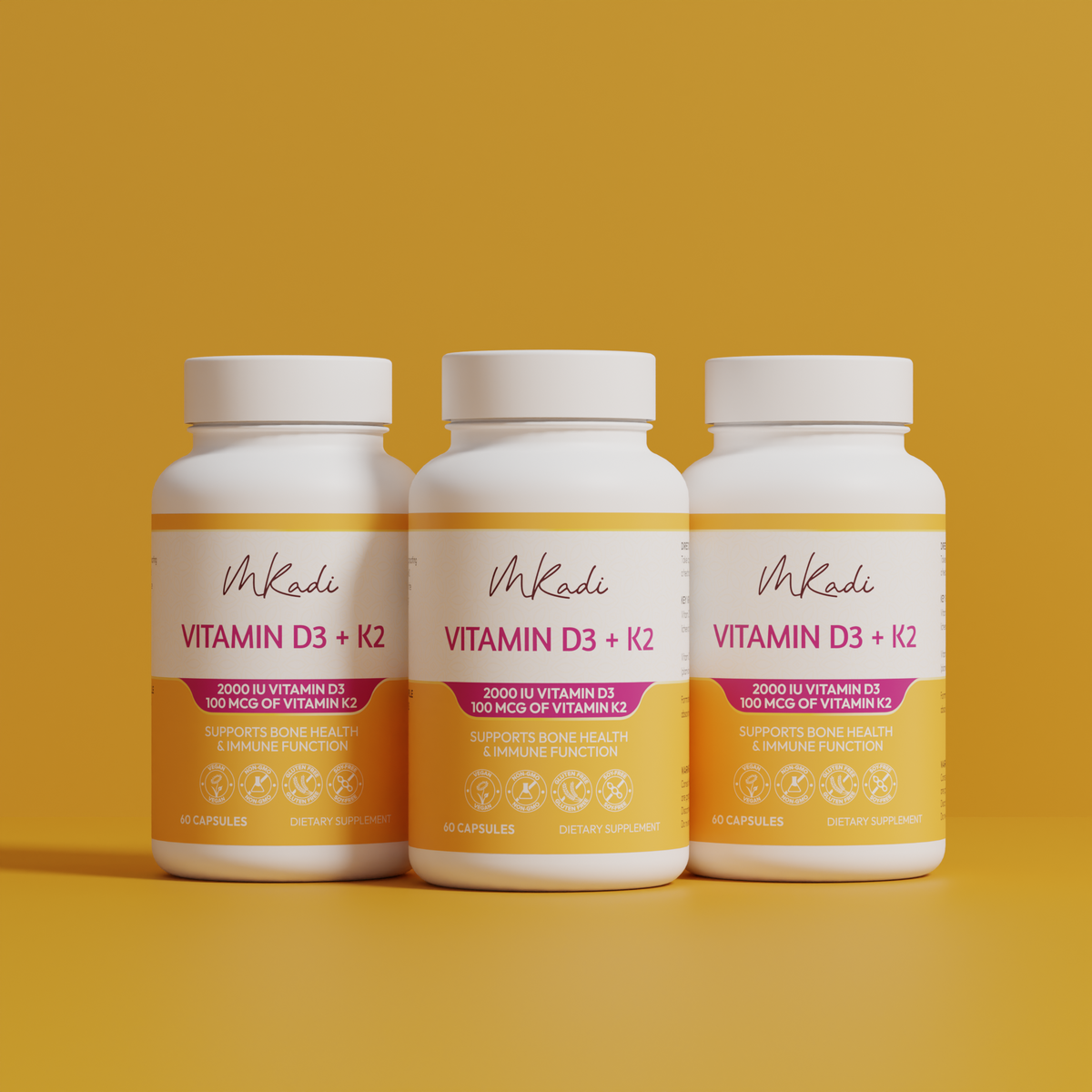 Vitamin D3 K2 | Daily Bone & Immune Support - MKADI