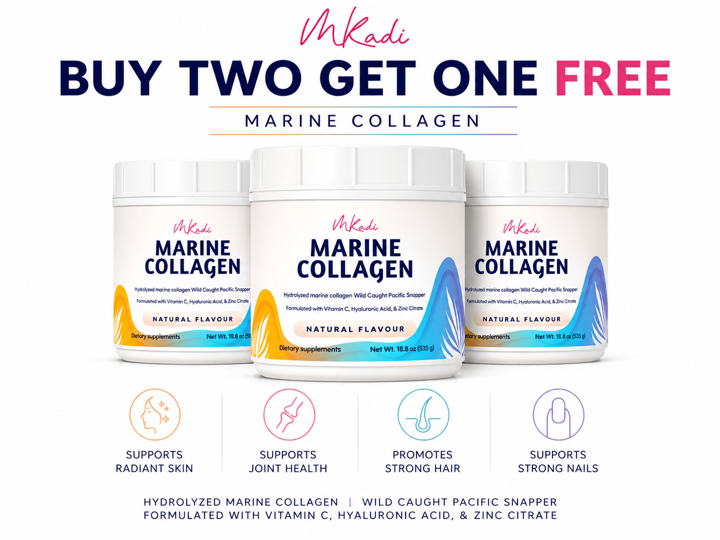 Mkadi Marine Collagen – Daily Beauty & Skin Support - MKADI