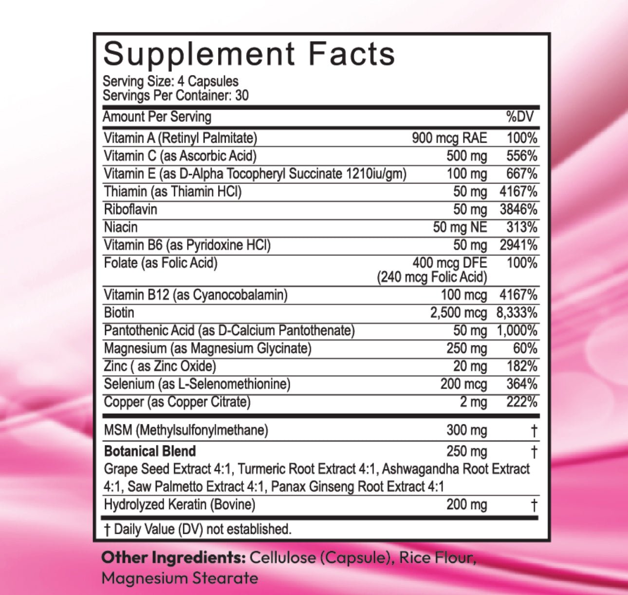 Mkadi VGLOW Extra Hair Skin and Nails Vitamins - MKADI